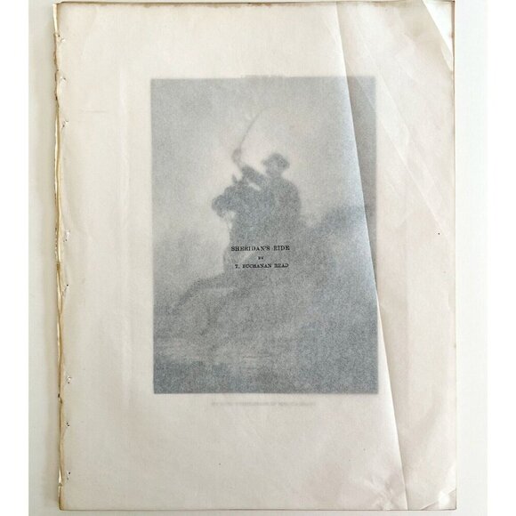 Sheridan's Ride Photogravure Victorian 1894 Delaroche Civil War T. B. Read DWP2A - Picture 3 of 3